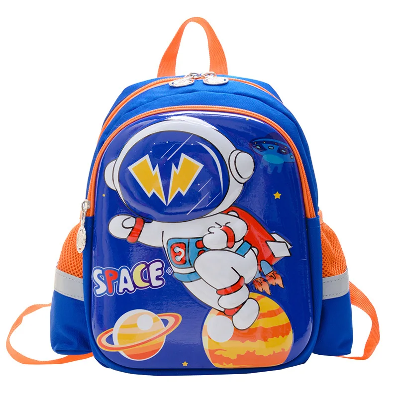 New Children's School Bag Cartoon Fashion Astronaut Kindergarten Backpack for Preschool Boys and Girls Anti-lost Backpacks