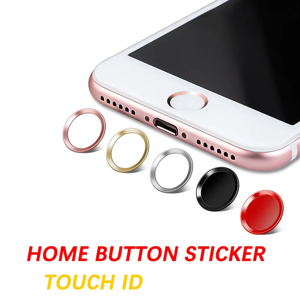 1PCS Ultra Slim Fingerprint Support Touch ID Metal Home Button Sticker 6 Colors for IPhone 7 7PLUS 6 6S 6PLUS 5 5S 5C SE