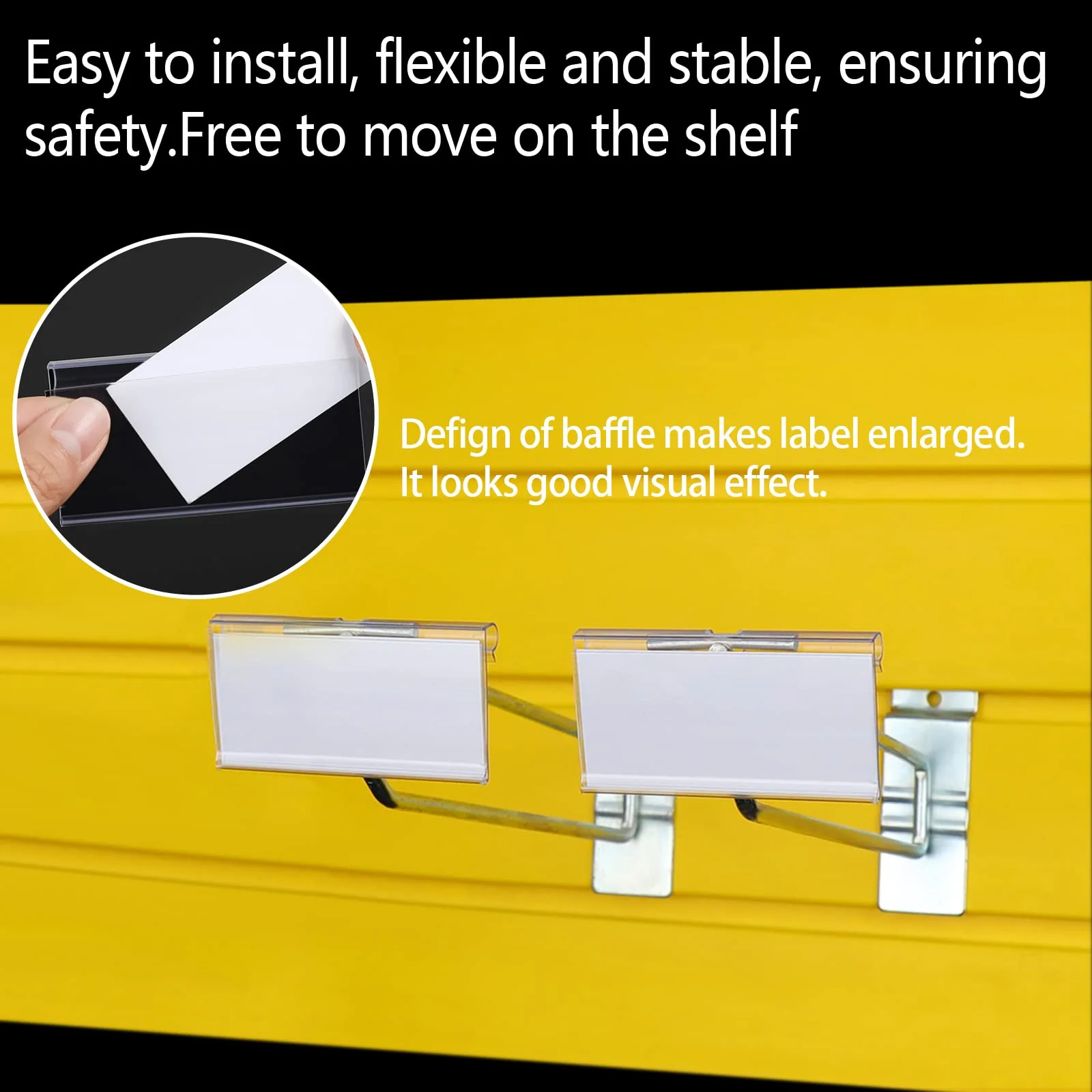 10/30Pcs 라벨 홀더, PVC 투명 플라스틱 재사용 가능한 가격표 홀더, 대형 쇼핑몰, 슈퍼마켓, 매장에 적합