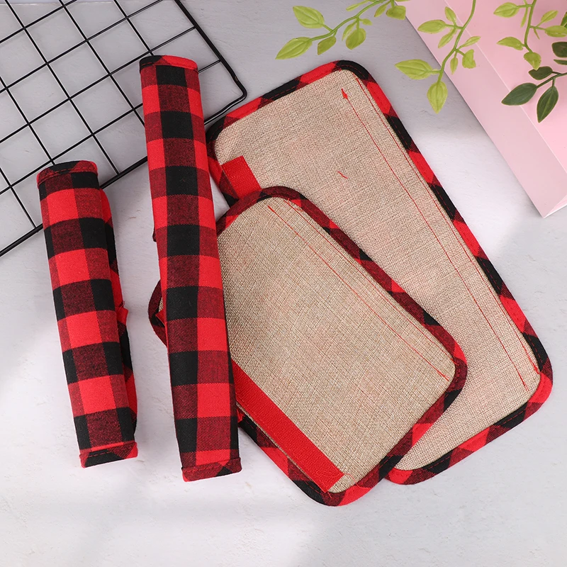 Description Picture 6 of item1Set Christmas Refrigerator Handle Cover Cloth Microwave Kitchen Fridge Door Knob Protector Xmas Decorations Home