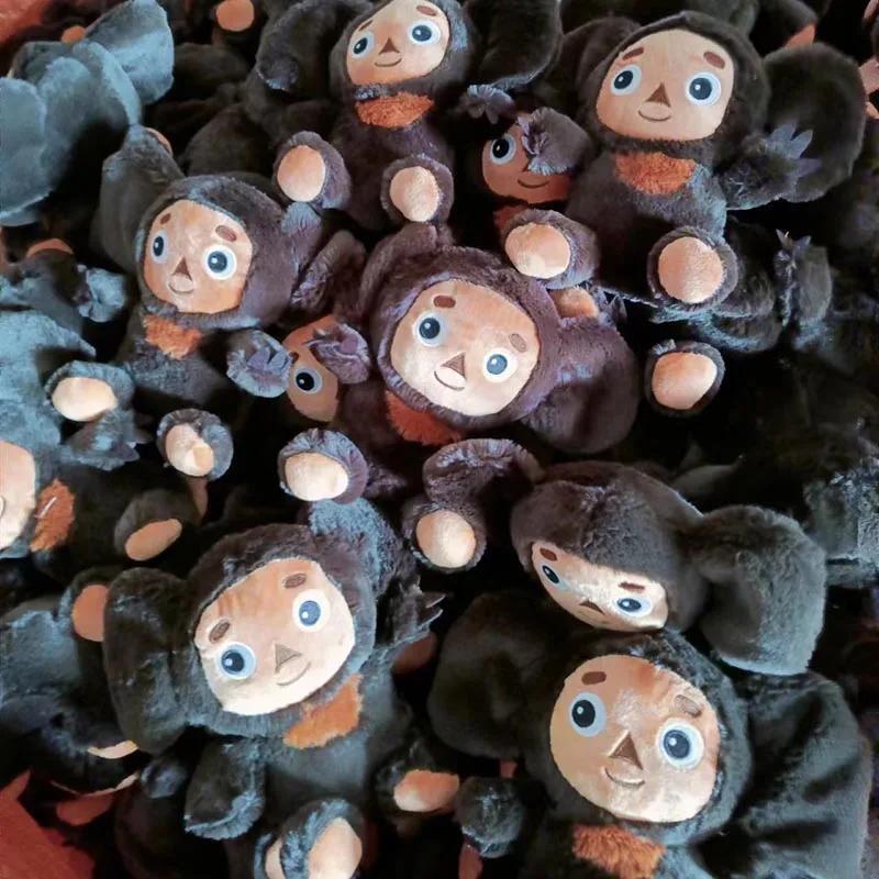 고품질 Cheburashka 플러시 장난감 큰 눈 원숭이 옷 인형 러시아 애니메이션 아이 수면 Appease 인형 장난감 어린이위한
