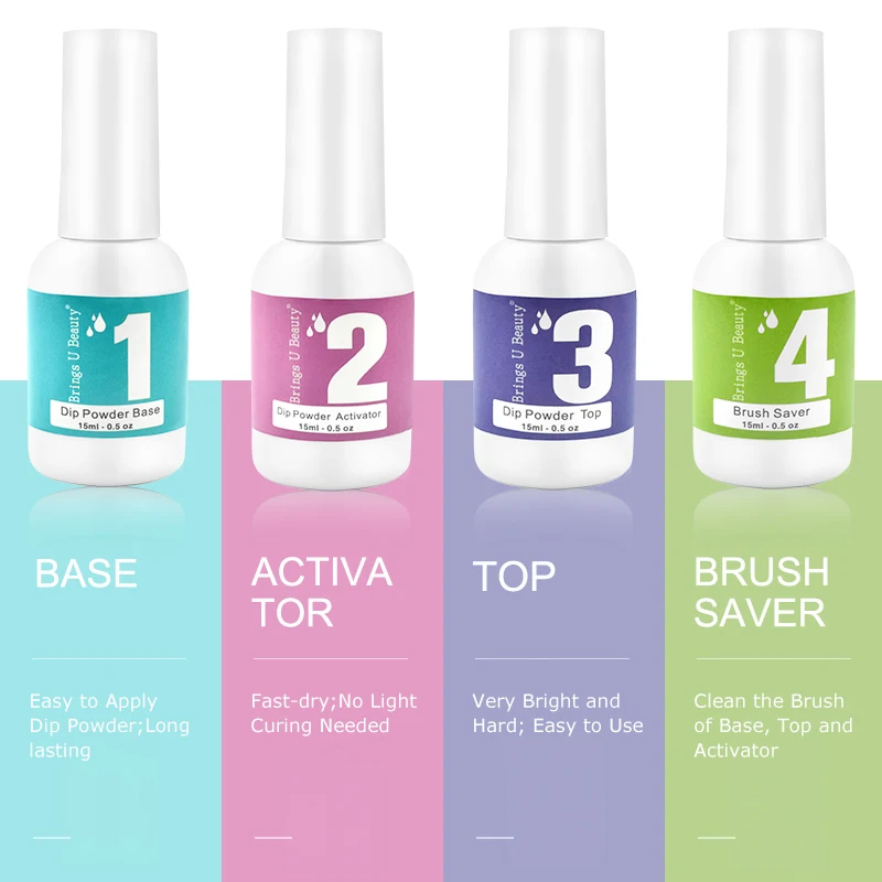 10g/Box Base Colors French Nail Design Dipping Powder Clear White No Lamp Cure Nails Dip Powder Nail Gel Natural Dry nail powder nail powder set
