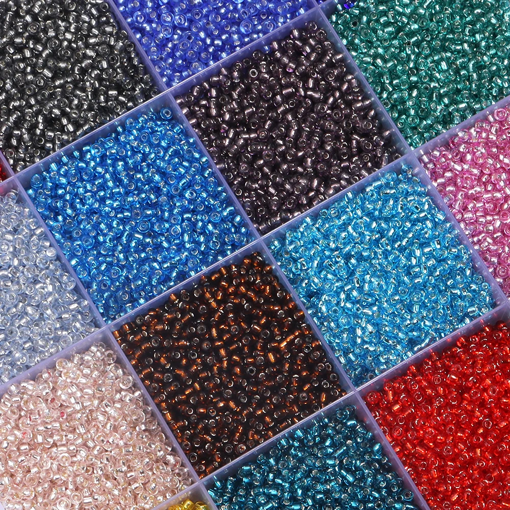 2mm Czech Glass Seed Beads Colorful Loose Round Rice Beads For DIY Charms Earrings Bracelet Jewelry Making Supplies 1150/5750Pcs