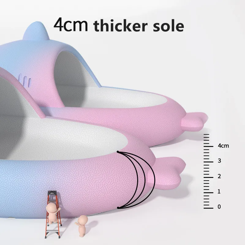 Summer Women's Beach Slides Men's Shark Slippers Color Combination Flip Flops Boy's Girl's Cartoon EVA Sandals Anti skid Shoes beach slippers women slippers women flip flops flip flops women sandals