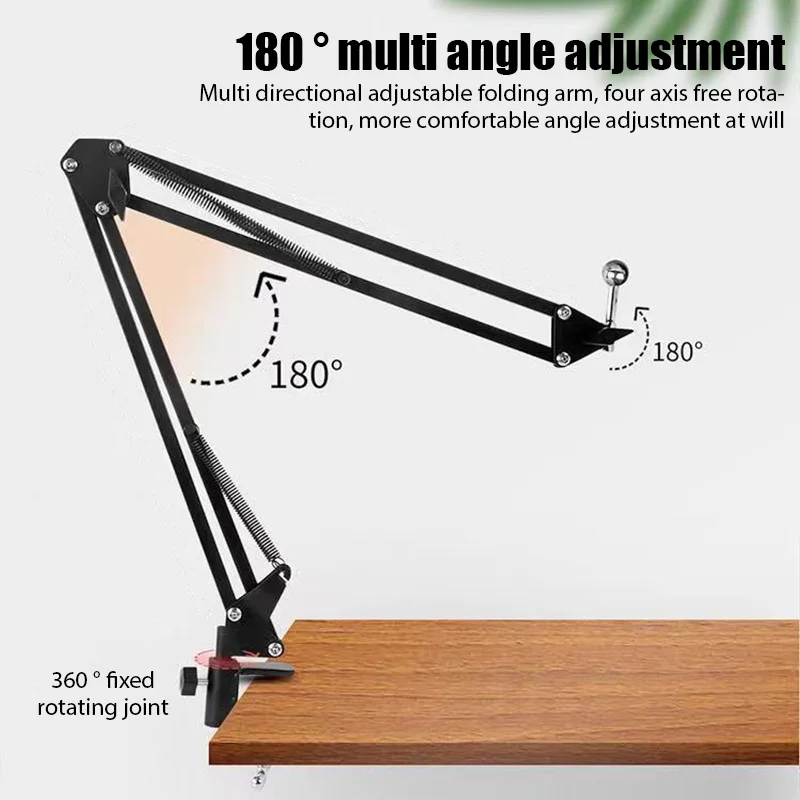 Microphone Stand Professional Flexible Desktop Hanging Adjustable Boom Scissor Arm for Podcast Streaming Youtube Mike Holder