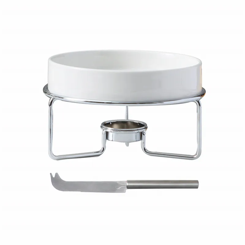 Porcelain Tealight rechaud brie cheese pot, Cheese Fondue pot, cheese warmer Butter Warmer