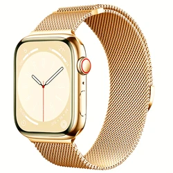 Stylish Milanese Loop Metal Watch Band Bracelet for 38mm-40mm-41mm (Gold)