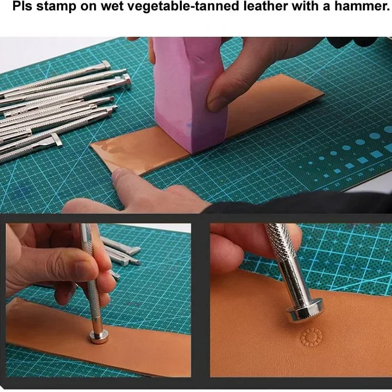 Leather Stamping Tools Leather Stamps Punch Tool Carving Craft Tools Saddle Making for DIY Beginners and Professio leather craft stamps leather letter punch