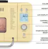 20-IN-1 Bread Maker, Dual Heater 2LB Bread Machine BPA-Free Material & Nonstick Ceramic Pan Compact Bread Maker Machines 3