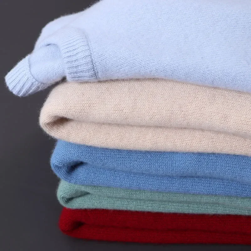 Turtleneck Sweater Cashmere Sweater O-neck Pullovers Men's Loose Oversized M-5XL Knitted Bottom Shirt Autumn Winter Korean Casual Men's Top