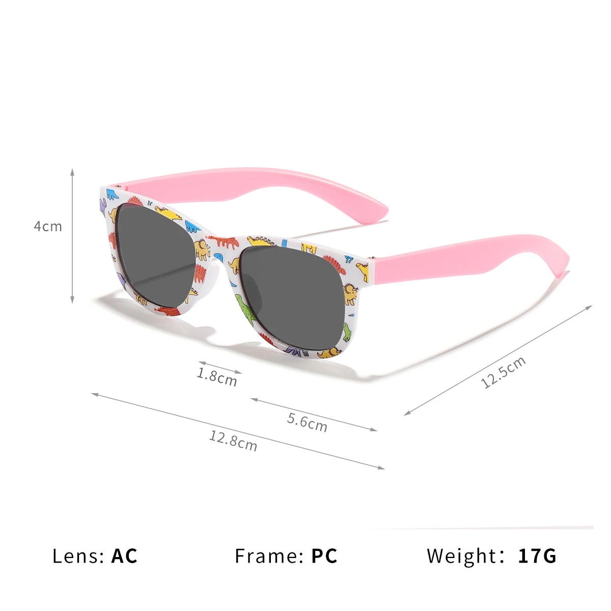 1 PC Boys Girls Cartoon Dinosaur Print Square Trendy Fashion Sunglasses for Holiday Outing and Holiday Gifts Kids Sunglasses Children Sunglasses