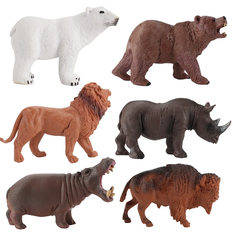 Figurines Animaux Jungle Dorées STOBOK - Lot De 7 Avec Éléphant, Lion, Girafe - Décoration Fête Ou Maison