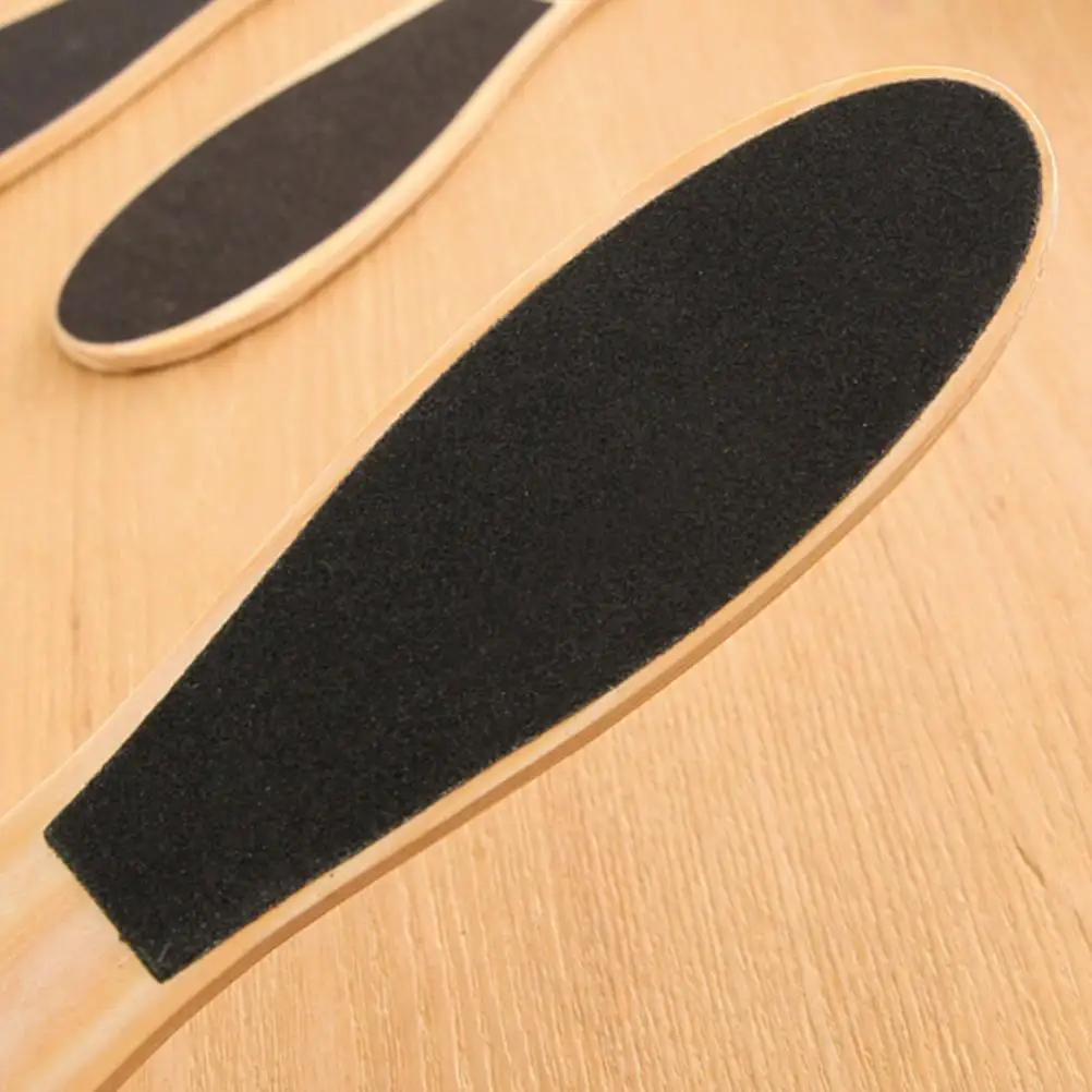 Professional Double Sided Wooden Foot File-dead Skin Exfoliator