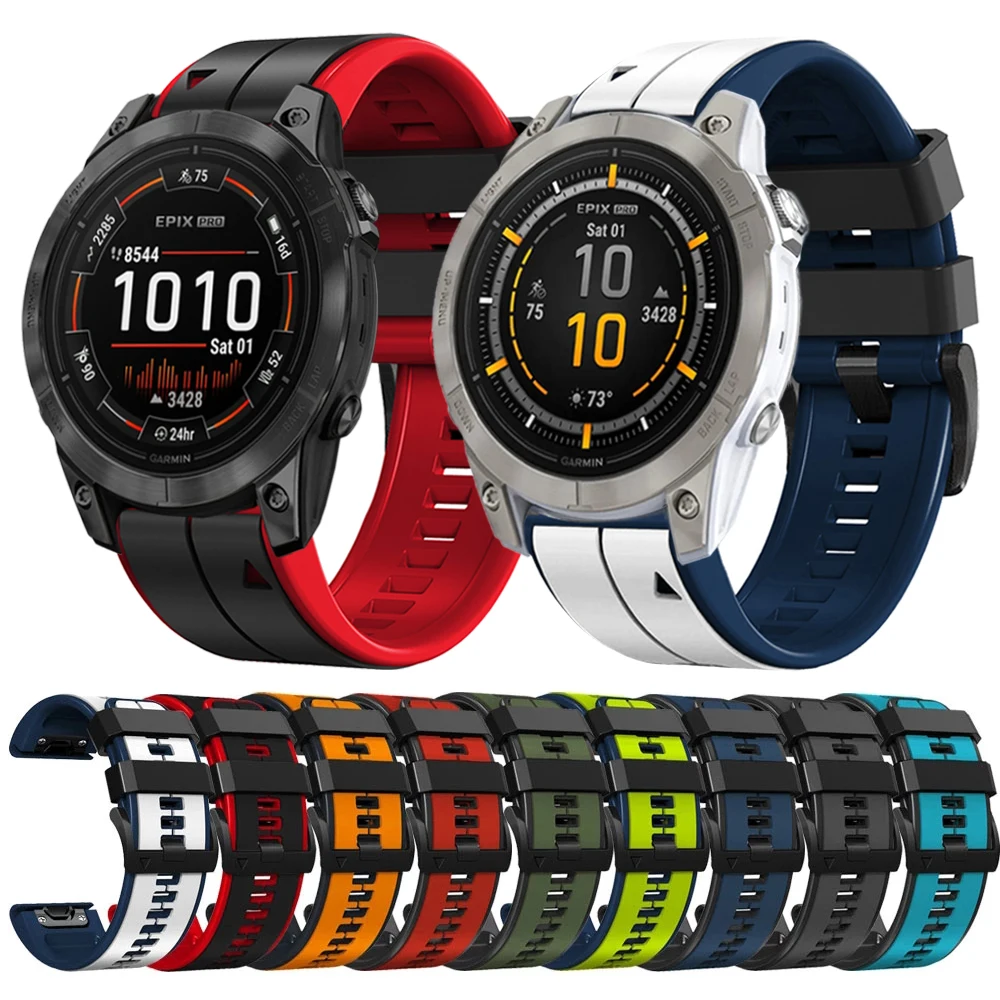 Cinturino Per Orologio In Silicone Quickfit Per Cinturino Garmin Epix Pro Gen 2 51Mm 47Mm Per Bracciale Garmin Fenix 6X 6 Pro 5X 5 Plus 7X 7
