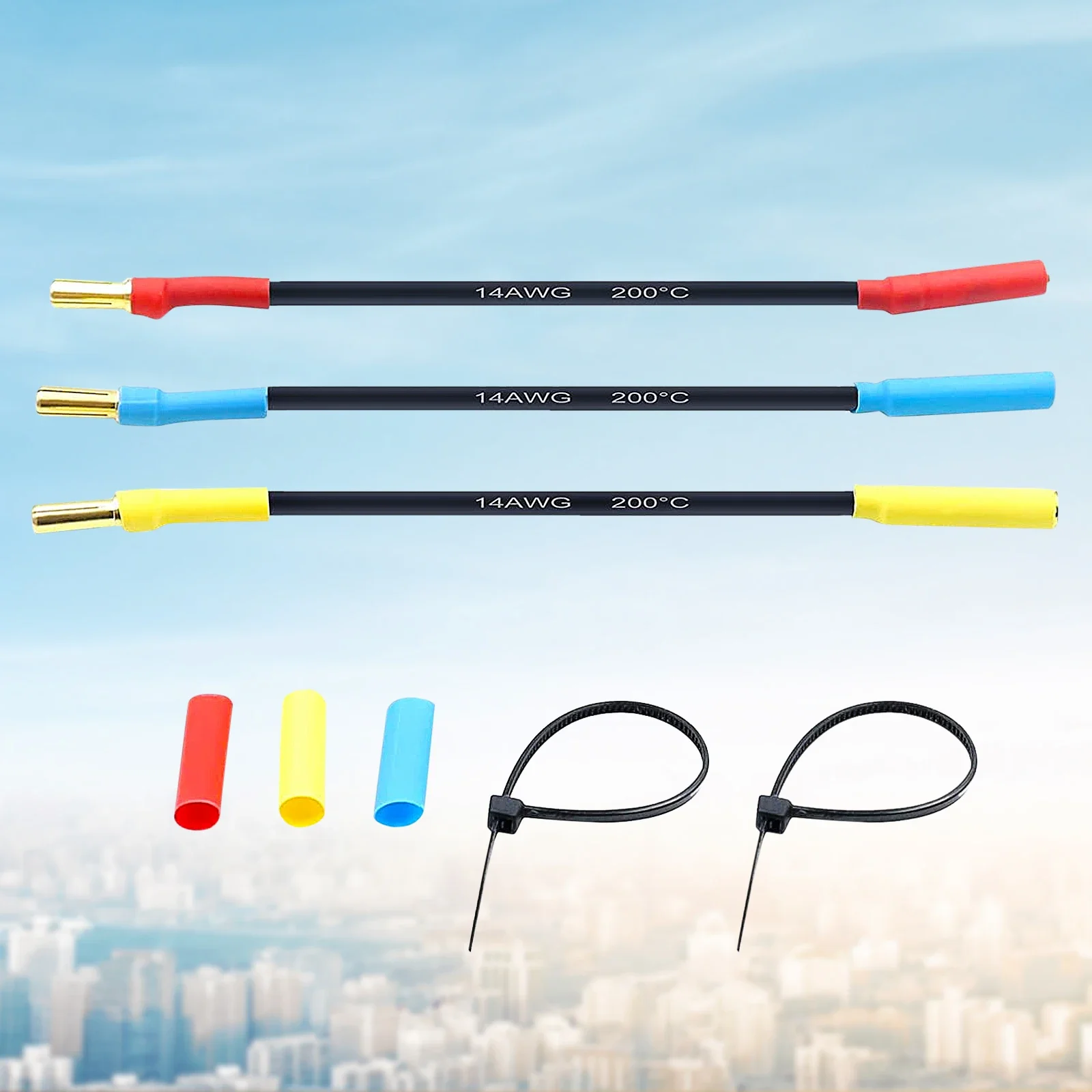 4mm Male To 3.5mm Female Banana Plugs 14AWG Silicone Wire RC Car Boat Parts Slug Plug Adapter Connector 3pcs RC Car Accessories