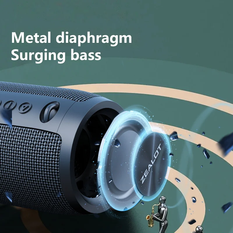 2台セットZEALOT ジーロット S51Pro ワイヤレス 高防水 40W新品 ZEALOT S51 Pro 40W Wireless Speakers, Outdoor Portable Subwoofer