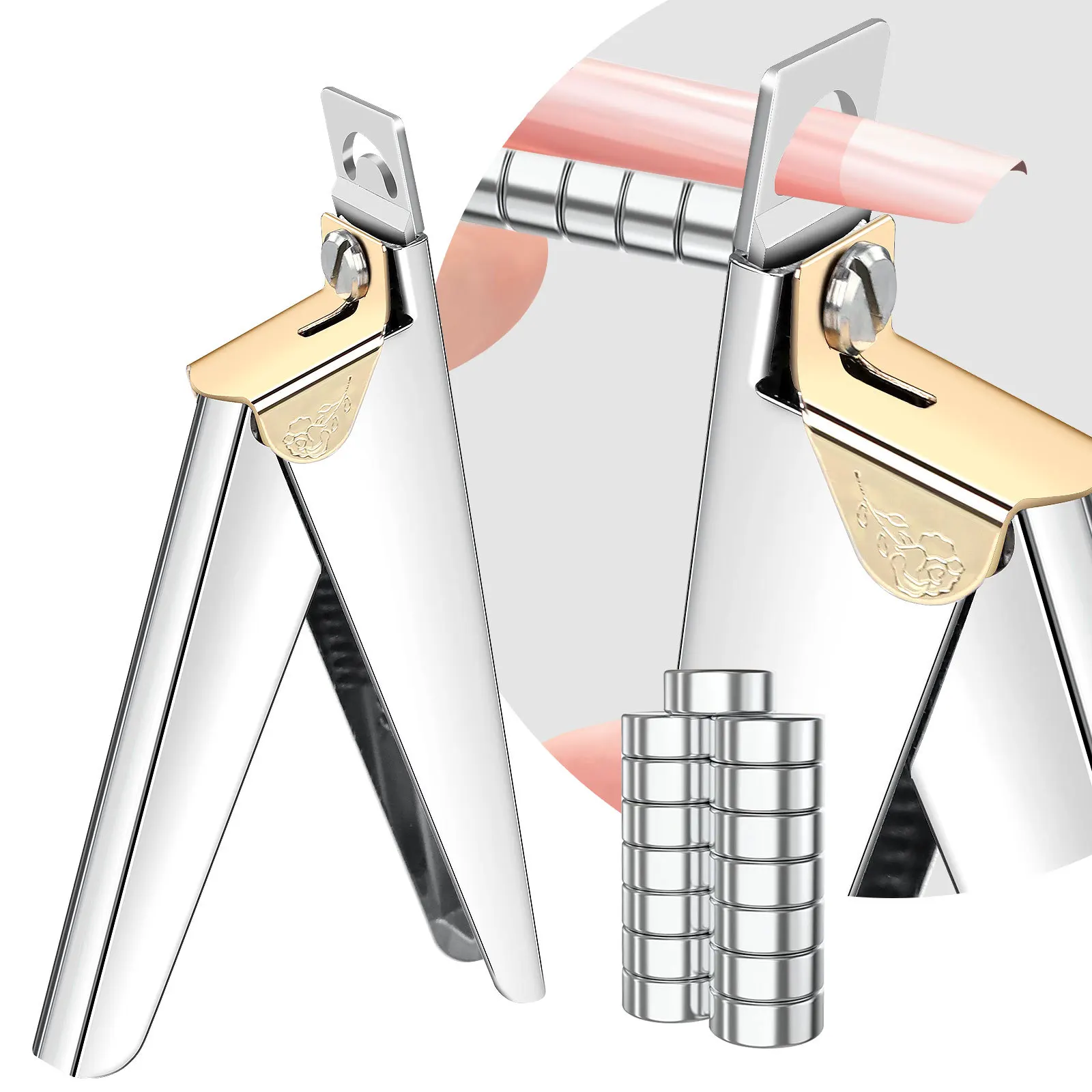 Professional Nail Art Clipper U Word False Tips Edge Cutters Manicure Colorful Stainless Steel Nail Art Tools Use For Magnet nail scissors set nail clipper set manicure nail clipper set manicure sets manicure set nail clippers kit nail clipper nail clippers