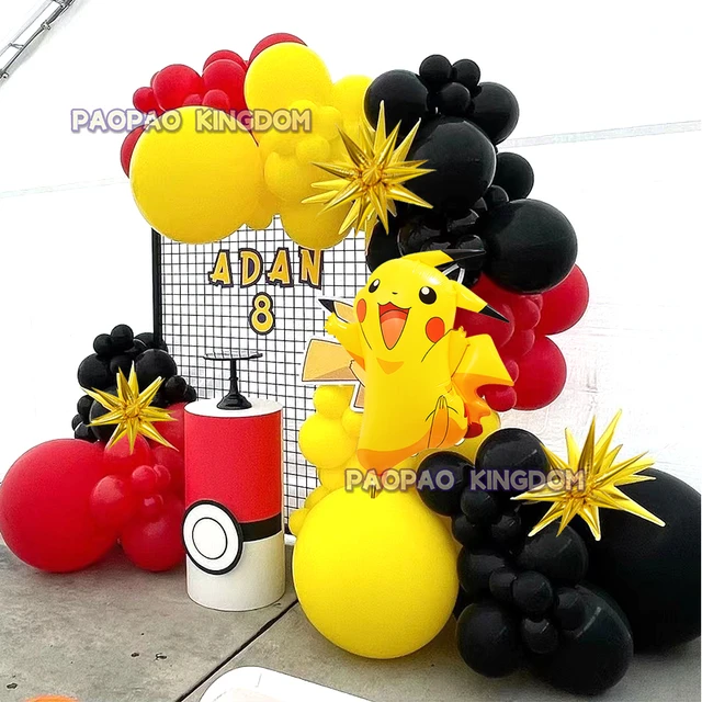 Kit de arco de guirnalda de globos de Pokémon Pikachu, decoraciones de  fiesta, Squirtle Bulbasaur, globo de bolsillo para fiesta de cumpleaños,  regalos para niños, juguetes - AliExpress