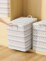 1PC Bohemian style zippered storage bag, large capacity storage bag, dustproof, suitable for home storage, classified storage 1