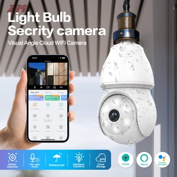 XM ICSee 2MP E27 Bulb WiFi PTZ Network Camera - Home Security with Motion Detect Full Color Night Vision And Video Surveillance 1
