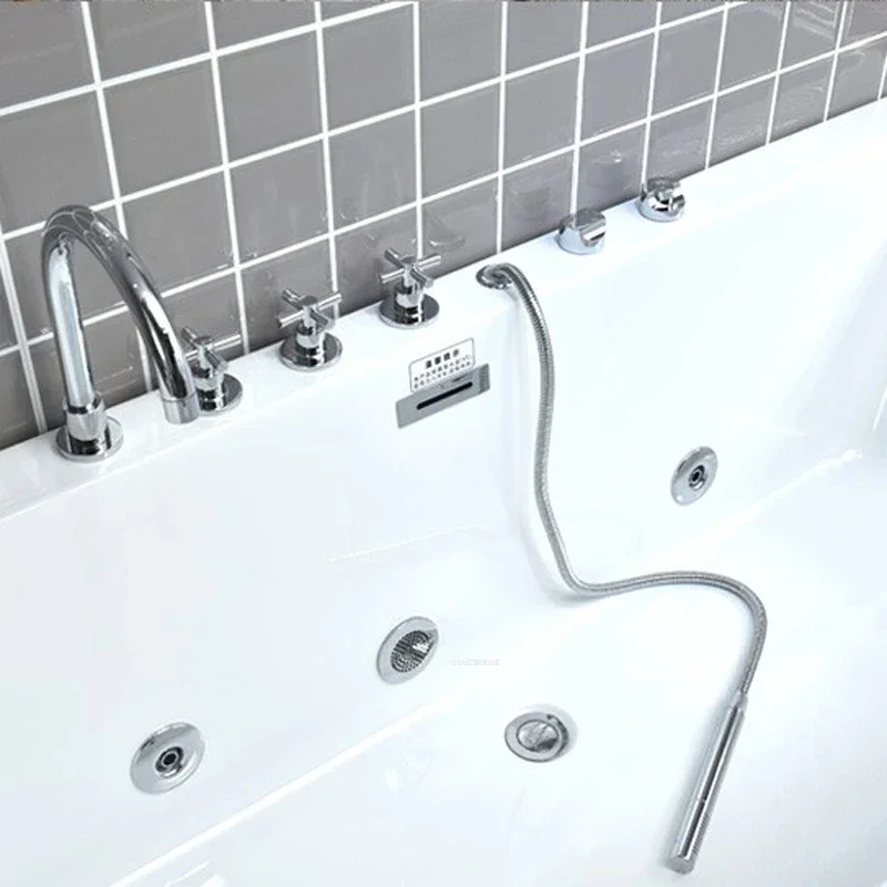 Modern Bathroom Supplies Massage Bathtub Detached Acrylic Adult Surf Jacuzzi Small Apartment Waterfall Bathtub with Faucet X 3