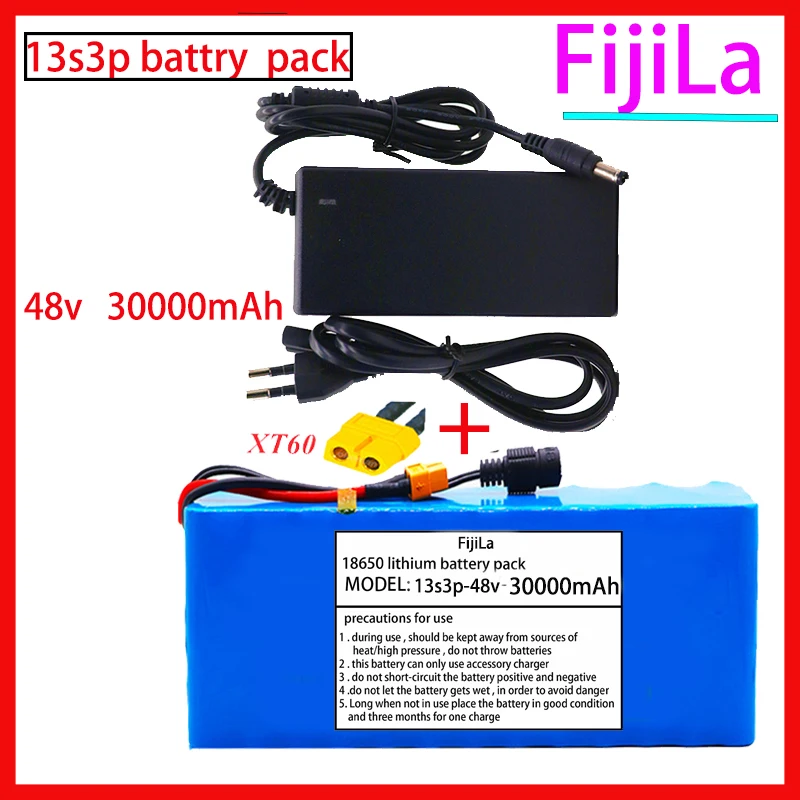 Highquality 48V 13S3P Electric Bicycle Battery Pack 8Ah 10Ah 30Ah