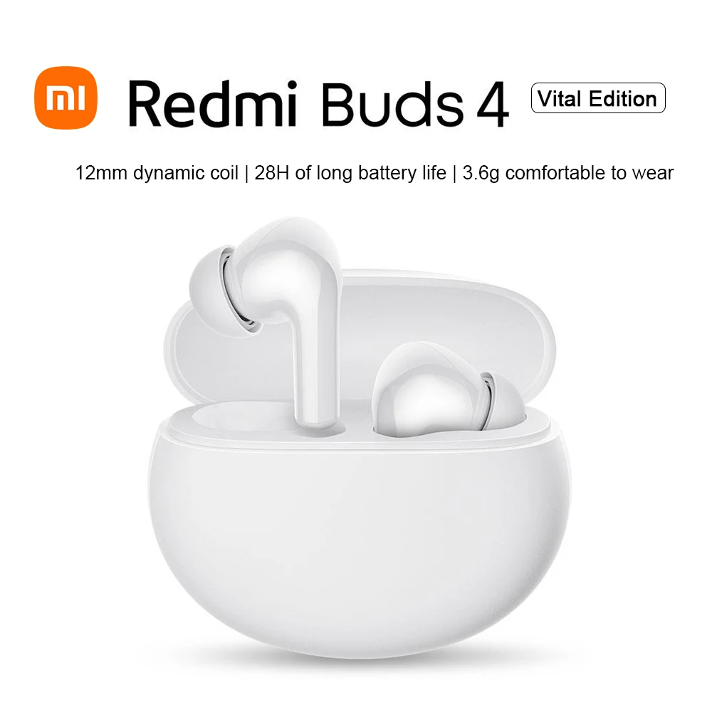 

New Xiaomi Redmi Buds 4 Vital Edition TWS In-ear Earbuds Bluetooth 5.3 Touch Convenient Operation 28 Hours Long Battery Life