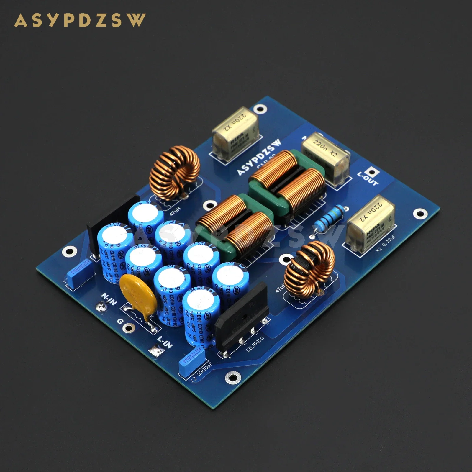 EMI-08 HIFI 초저소음 EMI AC 전원 필터 DIY 키트, 전원 정화 필터 소켓용 마감 보드 15A