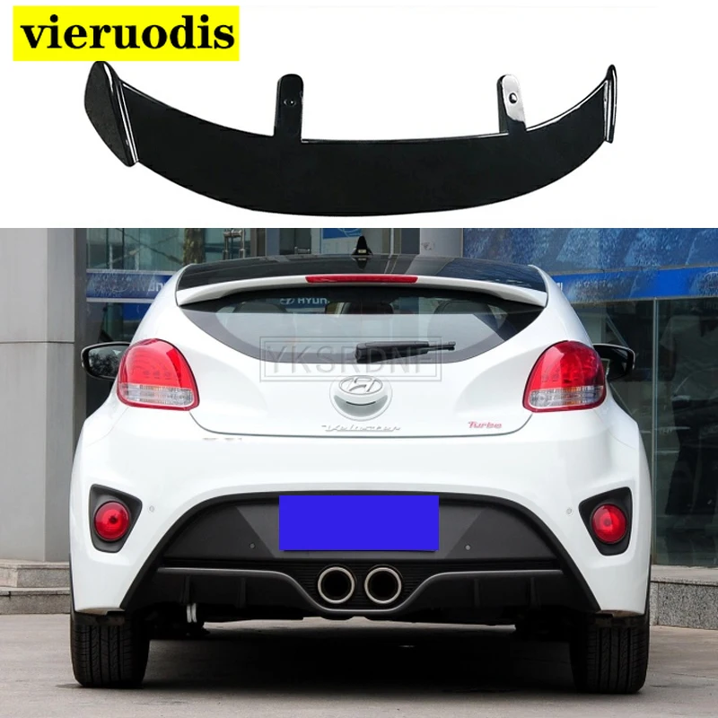 For Hyundai Veloster Spoiler 2012 13 14 15 2016 Year Glossy Carbon