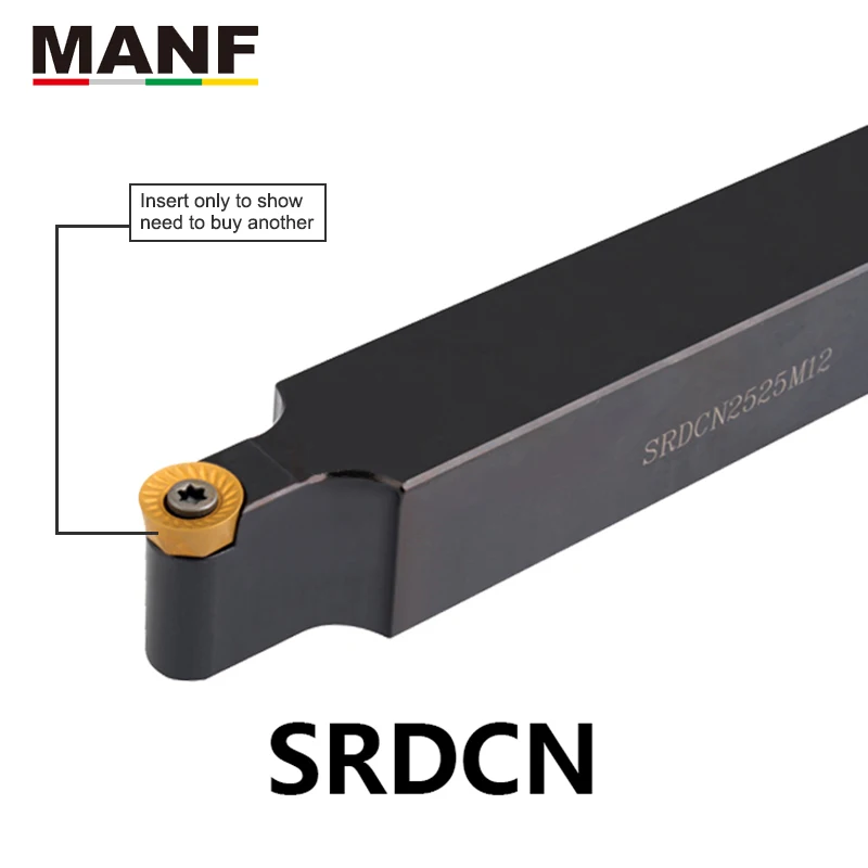 

MANF Turning Tool Holder 20mm SRDCN-2020K08 CNC Turning Turning Tool Hole Steel Toolholders External Turning Tool