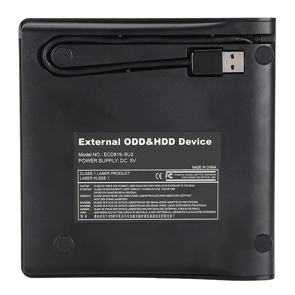 USB 3.0 SATA External DVD Drive Enclosure Case