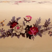 Thickened Fresh Pure Cotton Bed Sheet Printing Solid European Vintage Flower Mattress Cover Bedding Linen for King Queen Size 2