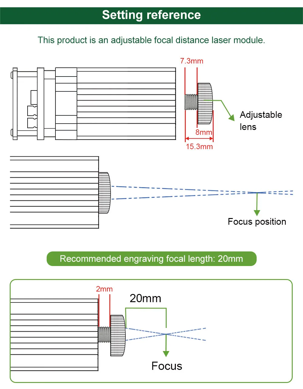 LASER TREE 4W 5W Optical Power Laser Head 450nm Blue Light TTL PWM Module For Laser Engraver Wood Cutting  DIY Woodworking Tools