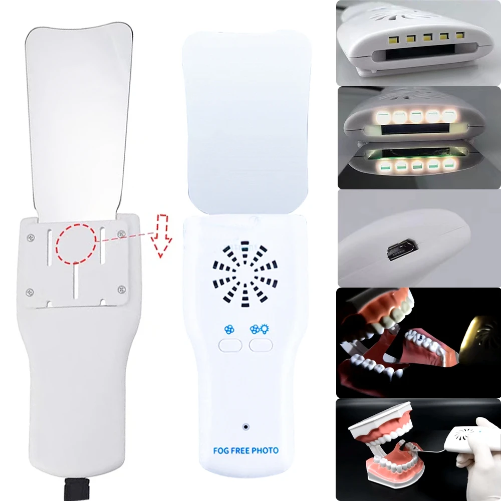 Miroir photo dentaire anti-buée LED sans brouillard, photographie  intra-orale, réflecteur orthodontique, Chev, occlusal, lingue, dentiste,  support - AliExpress