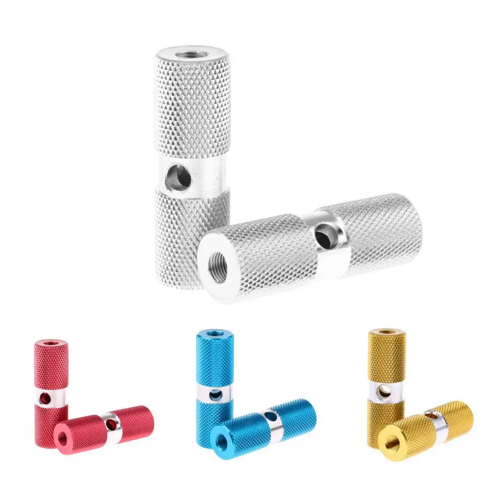 Pegs BMX Acier 14mm Arrière 10mm Avant Filetés Grip Rampe Noir