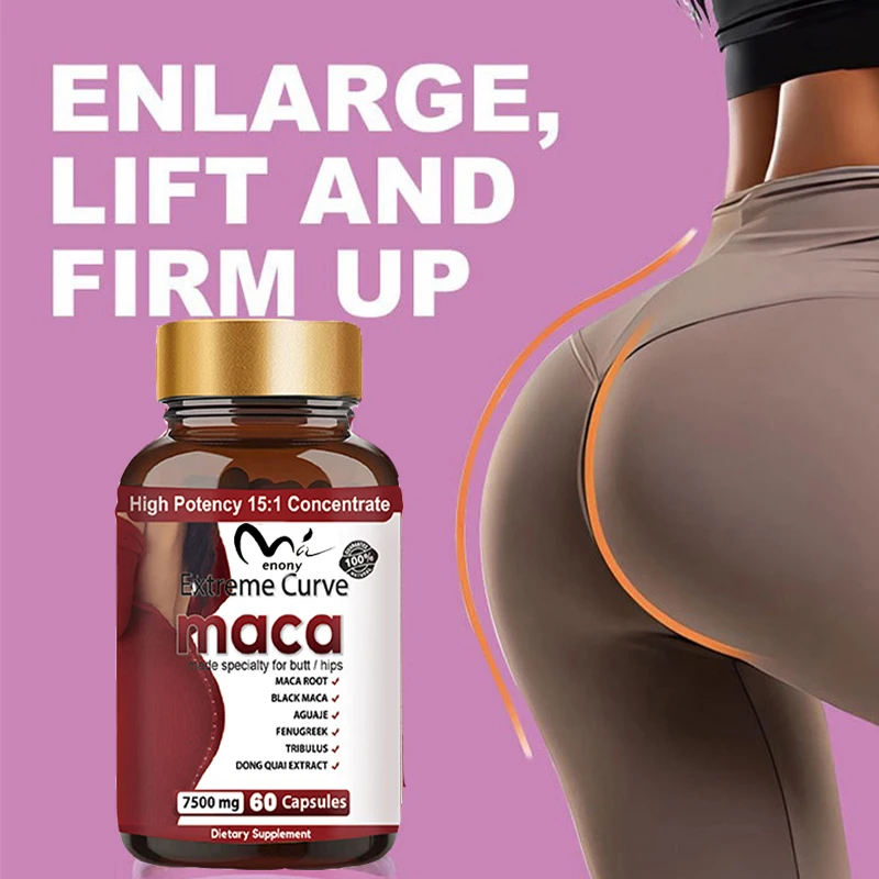 Buttock Growth Supplements 60 capsules easy to swallow increase natural curves for buttocks vegetarian