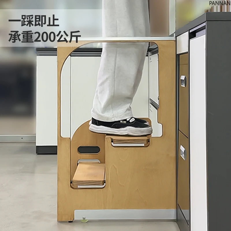 Embedded folding ladder two-step height increase 35CM ladder