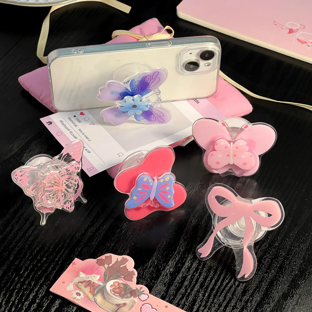 Korean Cute Butterfly Phone Grip and Stand