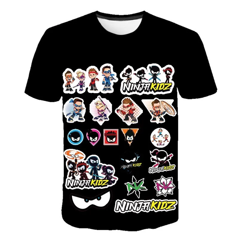 Children's Cartoon Ninja Kidz T-Shirt For Boys Girls Cute 3D Print Short Sleeve T Shirts Child Baby Toddler Anime Tee Tops 3-14Y t-shirt child girl	