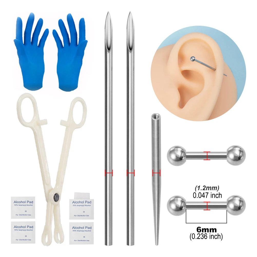 Kit Pinze Per Piercing In Acciaio Inossidabile | Per Orecchio, Naso, Ombelico E Labbra | Cambio Gioielli Facile