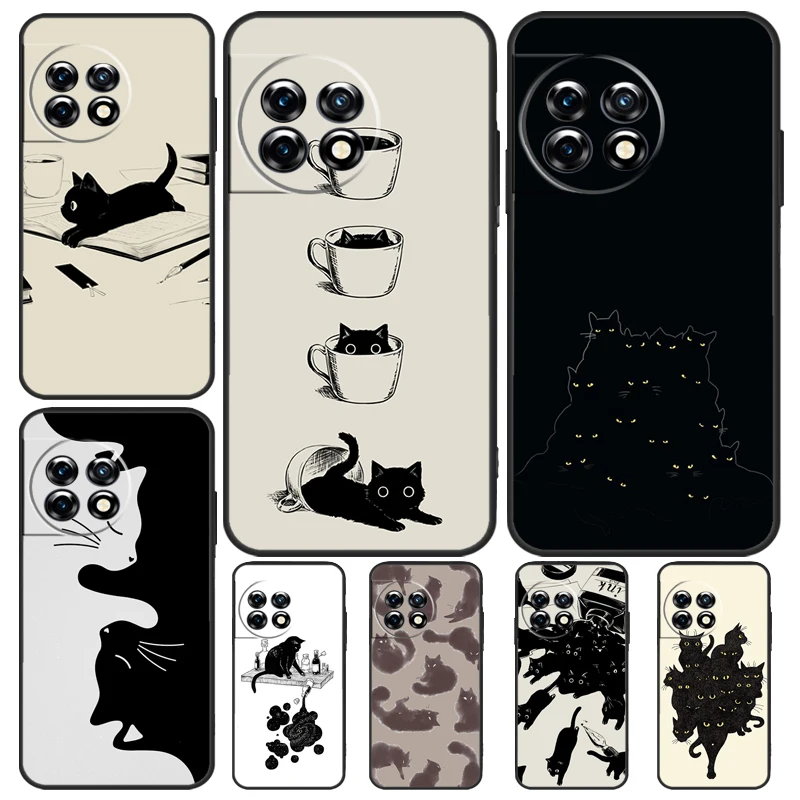 Black Cats Ink Cute Pet Witch Art Phone Case Cover