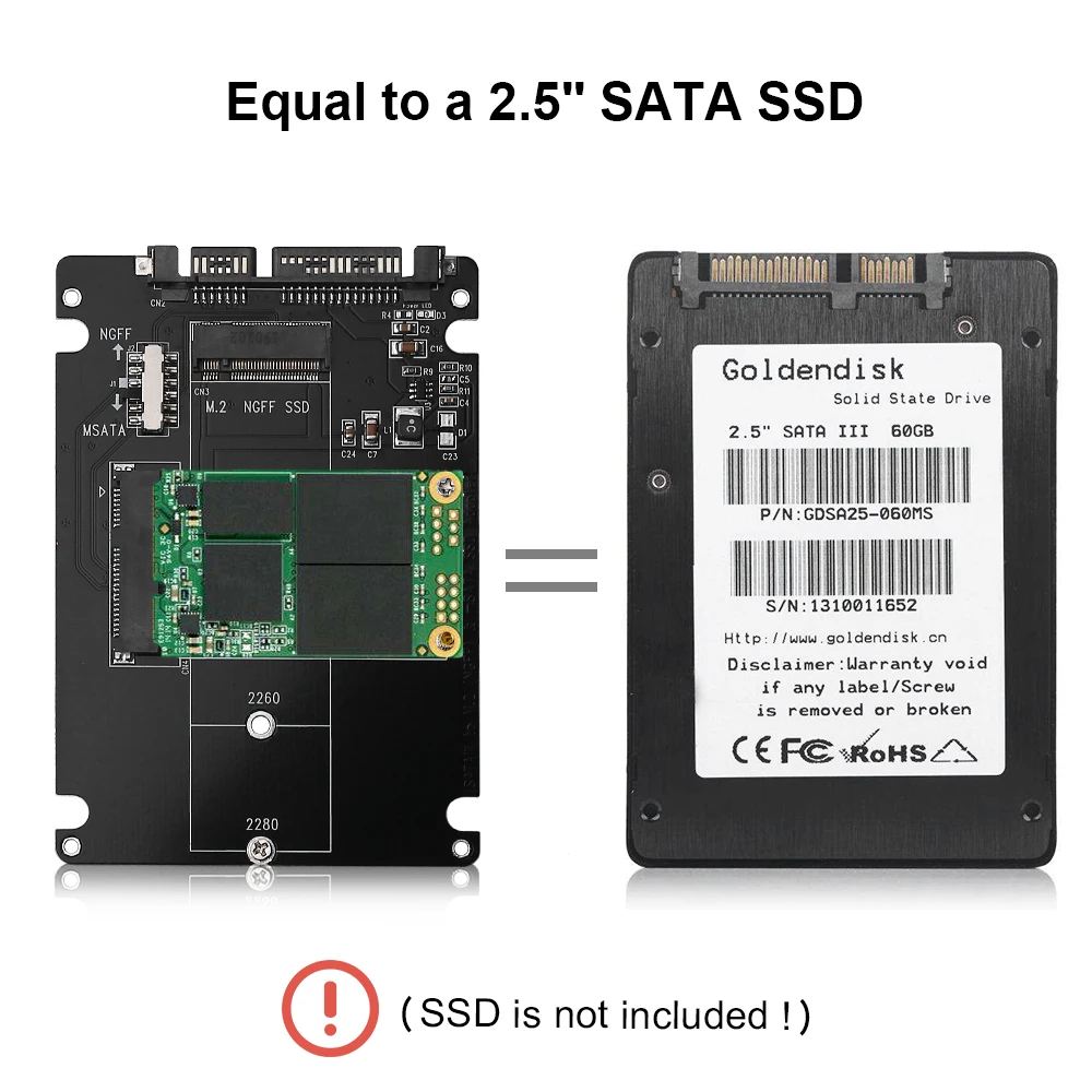 Cartão Adaptador, Laptop Riser, 6Gps, M.2 Ngff