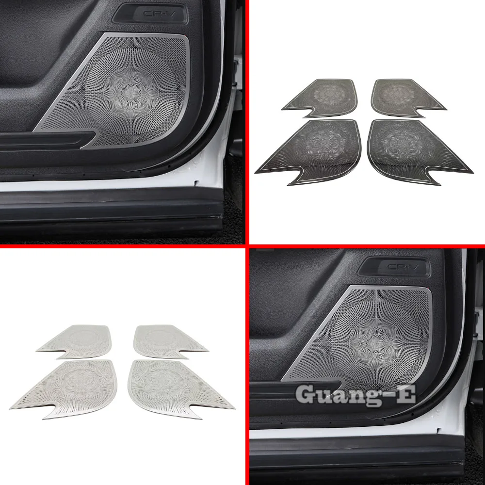 

For Honda CRV CR-V 2023 2024 Steel Car Door Audio Speaker Ring Cover Frame Trim Decoration Frame Auto Interior Accessories