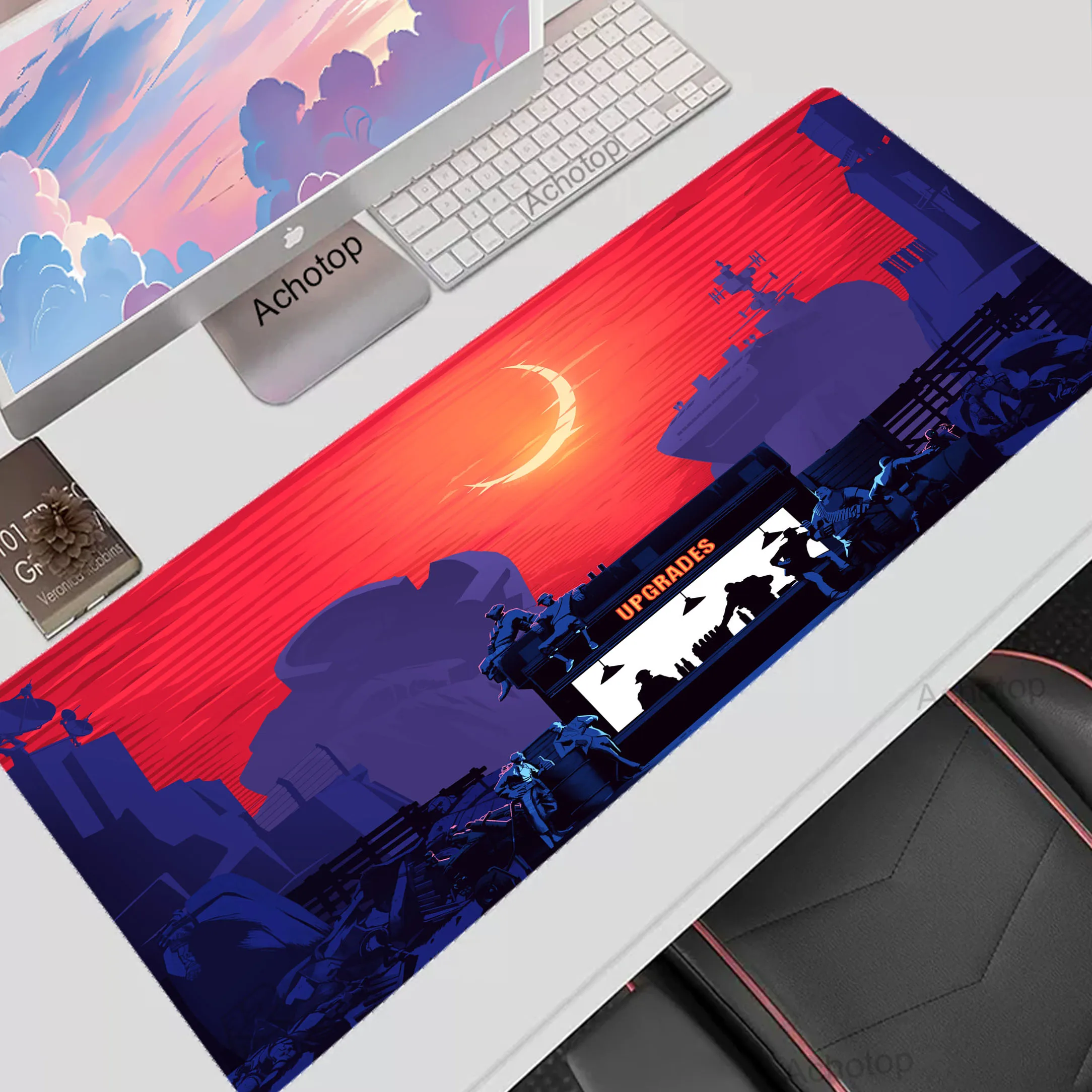 

Computer Mouse Pad Large Gamer Mouse Mat Moon XXXL Locking Edge Deskmat Laptop Keyboard Pads Anti-slip Rubber Desktop Mousemat