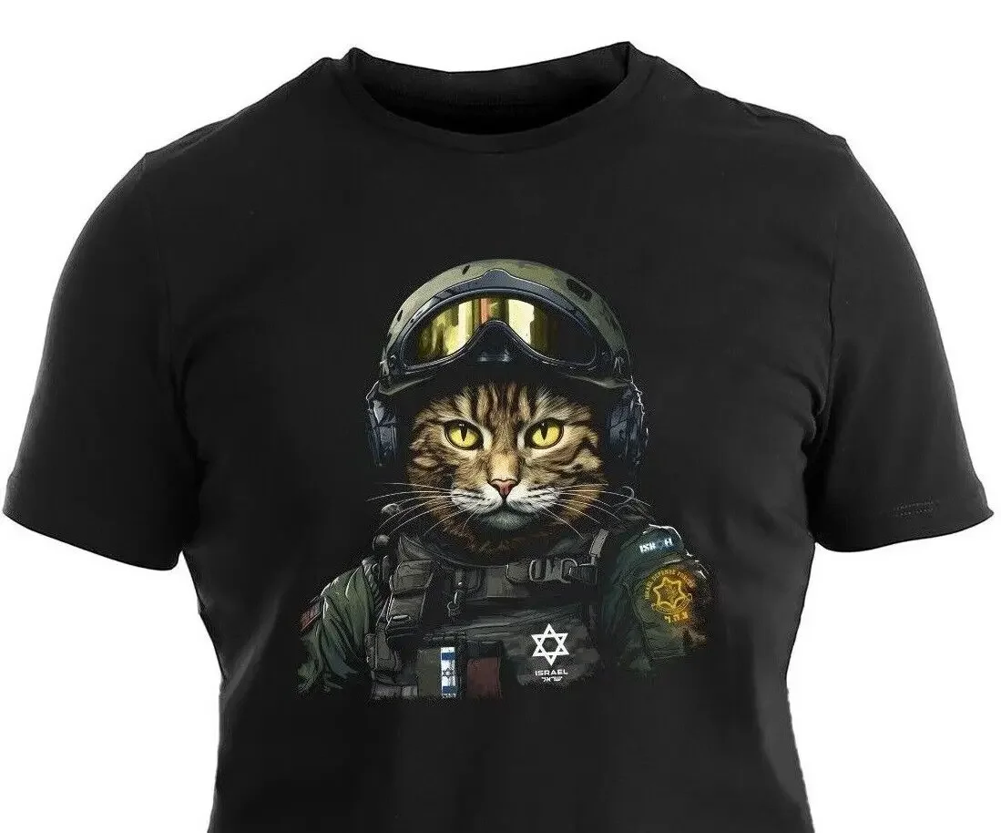Футболка мужская оверсайз с рисунком кота, солдата, армии Харадзюку
