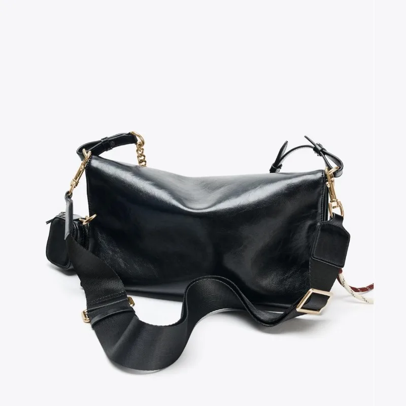 Women High Quality Square Solid Bags New Retro Women Crossbody Bags Style Crescent Chain Underarm Shoulder Bags for Women