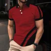 2025 Summer Sports POLO Shirt light ripe casual fashion urban lapel short sleeve collage/patchwork polka dot breathable T-shirt 1