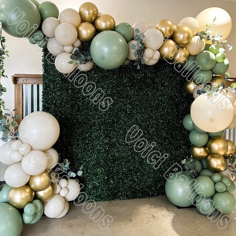 

125PCS Matte Sandy White Golden Balloon Decor Wedding Party Decoration Valentines Bridal Shower Birthday Arch Balloon Home Kits