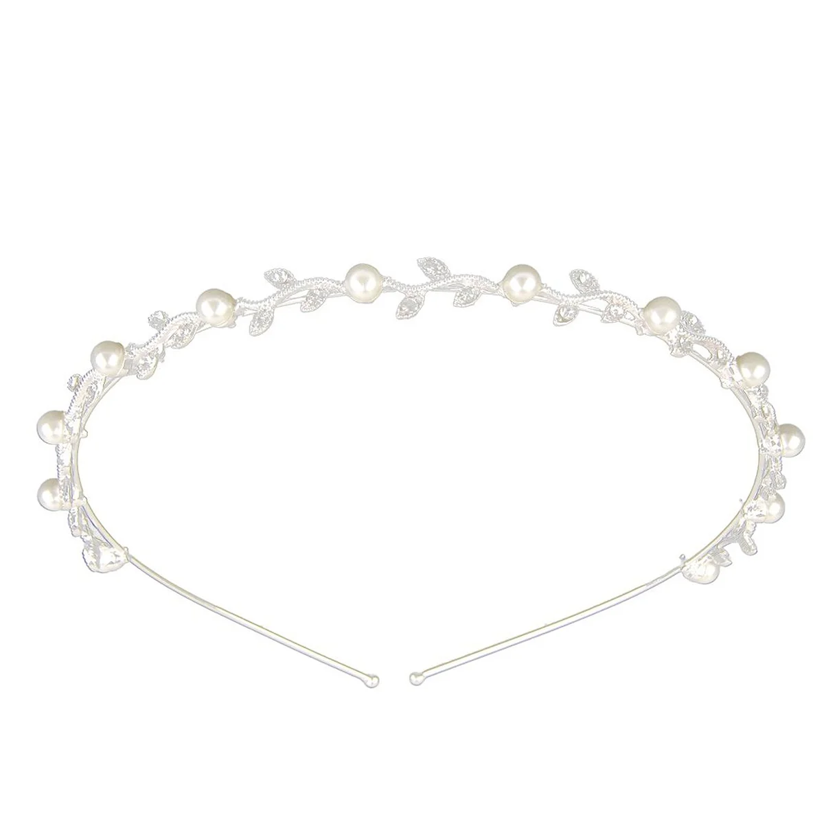 

Silver Queen Tiara Wedding Headpiece Gold Decor Suit Scarf Rhinestones Leaf Hairclips Bridal Crown 's