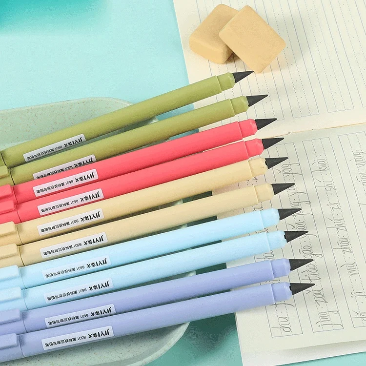 5pcs Kawaii Eternal Pencil HB Erasablel No Ink Free Sharpening Unlimited Writing Pencils School Office Stationery Cute Supplies 3